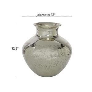 Maceta de Metal tradicional para decoración de Villa y Hotel, jarrones de flores de Metal con chapado en plata de la mejor calidad, precio más bajo - Product Image 4