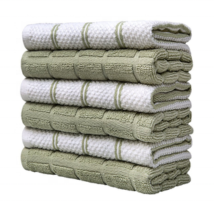 2024 Premium Quality Custom Golf Themes 100% Cotton GOTS Certified Soft Washable Green Kitchen <b>Dish</b> Towels Woven Technique - Product Image 1
