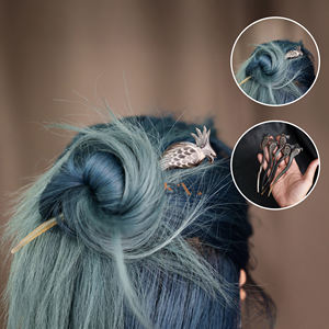 Venta al por mayor de cuerno de búfalo natural en forma de loro peinado palo de Vietnam hecho a mano de origen personalizable - Product Image 4