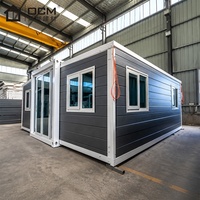 Maison préfabriquée de luxe, maisons conteneurs extensibles de 20 et 40 pieds, maison modulaire moderne, villa en acier pour le marché américain, européen et australien