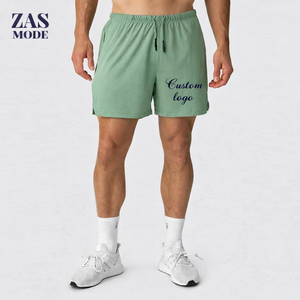 Shorts de sport pour hommes personnalisés, été, séchage rapide, 100% polyester, poches latérales, taille élastique, coupe ample, pour la course à pied et le fitness - Product Image 1