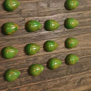 Lote de Piedras Preciosas Sueltas de Calidad AAA, Turquesa en Forma de Pera, Cabujón Verde, Piedras Preciosas Naturales Semipreciosas para Joyería, 20% de Descuento y Regalo - Product Image 6