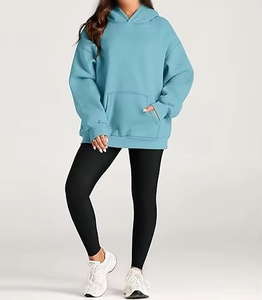 เสื้อฮู้ดสวมหัวแบบธรรมดาสำหรับผู้หญิงเสื้อฮู้ดผ้าฟลีซกันหนาวคุณภาพสูง OEM/ODM มีให้เลือก2ชิ้น - Product Image 1