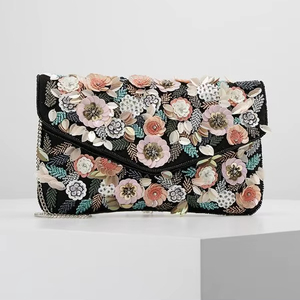 กระเป๋าคลัทช์ทำงานประดับมุกสไตล์โบฮีเมียนสำหรับสุภาพสตรีดีไซน์แฟนซีซับในงานราตรีขายส่ง - Product Image 6