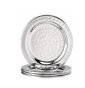 Ensemble de 6 sous-verres uniques en acier inoxydable avec support en métal brillant Valeur extrême pour tapis et coussinets de qualité supérieure - Product Image 3