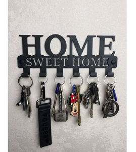 Porte-clés décoratif en métal à fixer au mur, organisateur pour la maison, le bureau, l'appartement, solution de rangement élégante pour un usage quotidien - Product Image 6