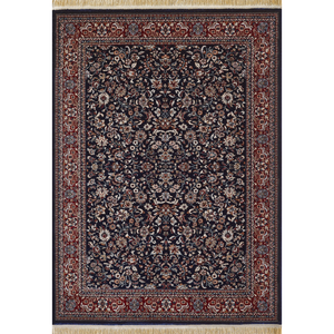 Alfombra turca de lujo hecha a máquina, poliéster, rojo oscuro, azul marino, premium, para sala de estar, del fabricante de Gaziantep. - Product Image 1