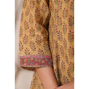 Kurta Chandani Bahar Chanderi con Corte en A, Cintura Natural y Estampado Digital - Product Image 6