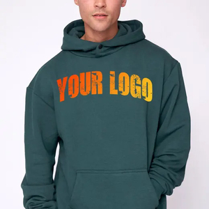 Venta al por mayor Puff Impresión de peso pesado sudaderas con capucha de algodón de los hombres pulóver con capucha de gran tamaño personalizado Impresión de lujo pulóver algodón con capucha - Product Image 5