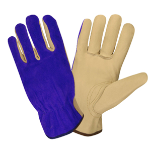 Gants de conducteur en cuir de vachette de qualité supérieure Protection industrielle ignifuge confortable Poignet élastique froncé - Product Image 2