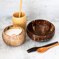 Bols en Coque de Noix de Coco Biodégradables – Vaisselle Écologique Jetable, Alternative au Plastique, Personnalisable, Marchés Mondiaux Compétitifs, 13-16cm