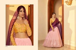 Estilo de Bollywood mujeres Lehnga Choli hilo y papel espejo trabajo Lehenga Choli para desgaste de la boda en precio al por mayor - Product Image 5