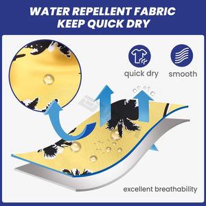 Short de bain rétro pour homme coupe cintrée Maillot de bain imprimé haute performance avec fonction anti-rides - Product Image 4