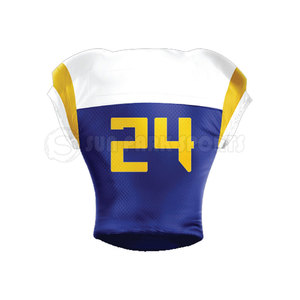 Uniforme de football américain pour jeunes de haute qualité confortable 100% polyester à manches courtes conception respirante fabriqué aux États-Unis - Product Image 6