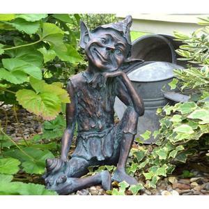 Precio al por mayor jardín Pixie escultura decoración del hogar hecho a mano fundido antiguo Vintage Pixie al aire libre figura decorativa suministros para eventos - Product Image 1