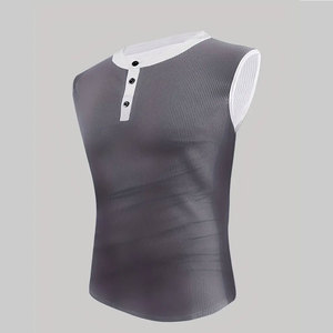 Maillot de sport personnalisé pour homme, stringer, musculation, durable, respirant, avec méthode de tissage tricotée, prix du maillot - Product Image 3