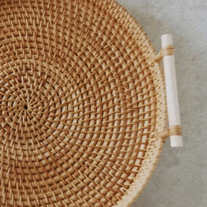 ถาดหวายรองเสิร์ฟอาหารและของหวานถาดหวายดีไซน์สวยงาม - Product Image 3