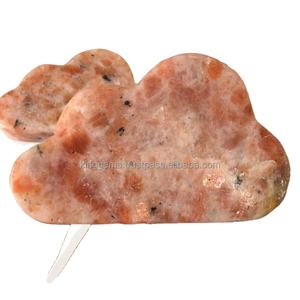 Superventas al por mayor Feng Shui piedra solar Natural tallada en forma de nube para decoración del hogar Reiki recuerdo curativo Feng Shui - Product Image 1
