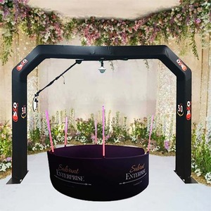 Cabine photo vidéo 360° abordable et neuve avec éclairage LED RGB et fonds - Product Image 5