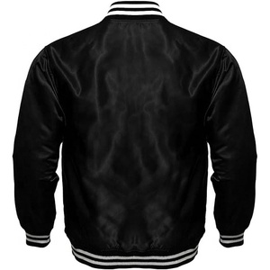 Blouson bombardier de baseball en nylon d'hiver pour hommes avec logo personnalisé manches longues col à capuche poche zippée High Street - Product Image 2
