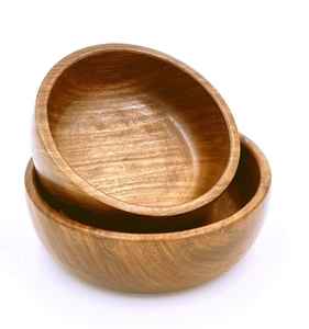 Ensaladera de mezcla de madera de acacia natural, cuenco de madera para frutas y ensaladas de primera calidad para uso doméstico y hotelero - Product Image 4