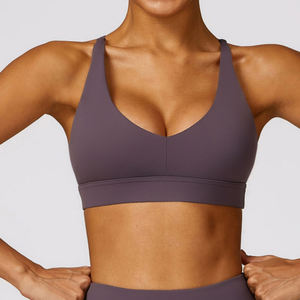 เสื้อชั้นในกีฬาแบบไขว้หลังสำหรับผู้หญิงไซส์ใหญ่ ซับแรงกระแทก ระบายอากาศ แห้งเร็ว รองรับสูง เหมาะสำหรับวิ่ง โยคะ - Product Image 5