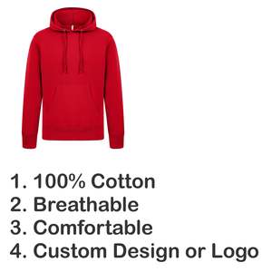 Sudadera con capucha de algodón 100% de alta calidad para hombre, ropa deportiva transpirable ecológica, colores sólidos de otoño, tallas XS XL - Product Image 4