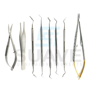 Juego de cirugía ocular de cataratas Juego de instrumentos microquirúrgicos de oftalmología de la mejor calidad de acero inoxidable por SUAVE SURGICAL INSTRUMENTS - Product Image 1