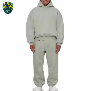 Chándal acampanado unisex con capucha para hombre, conjunto de chándal de invierno a la moda con logotipo personalizado, precio bajo y tasa de fábrica - Product Image 2