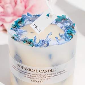 Elegant Handmade Botanical Aromatherapy Candle with Natural <b>Flowers</b> Soft Fragrance Premium Gift Handmade Candle From Indonesia - Product Image 6