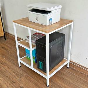 Soporte de Impresora Convertible Moderno KMI68002 con Compartimento para CPU, Escritorio para Computadora con Estructura de Madera Natural y Hierro - Product Image 2