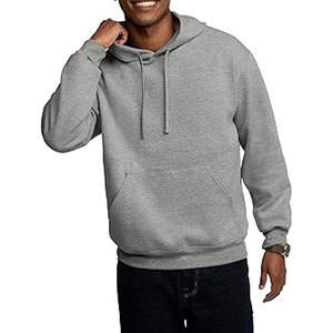 Sweats à capuche imprimés bouffants 100% coton personnalisés de haute qualité pour hommes sweats d'hiver en éponge française solide - Product Image 1
