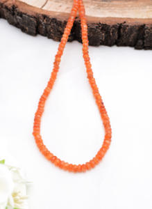 ลูกปัดคาร์เนเลียนเจียระไน 4 มม. ถึง 5 มม. ธรรมชาติบำบัด สำหรับทำเครื่องประดับอัญมณี สร้อยคอ - Product Image 3