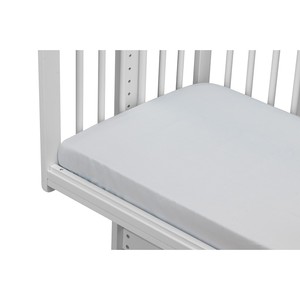 Drap-housse 100 % coton bleu uni pour berceau, drap bébé tissé Poetlin - Product Image 1