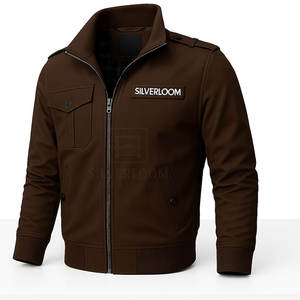 Blouson aviateur Silverloom personnalisé pour hommes | Manteau coupe-vent décontracté coupe ajustée avec fermeture éclair | Veste d'hiver Fashion Outwear OEM ODM - Product Image 2