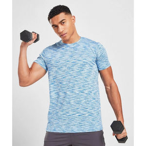 Camiseta deportiva de entrenamiento personalizada de alta calidad para hombre, camiseta gráfica de gran tamaño de punto de peso pesado, estampado de estilo Formal - Product Image 1