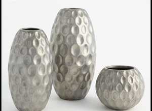 ชุดแจกันดอกไม้อลูมิเนียมโครเมียมทำมือสุดหรู ดีไซน์ทันสมัย ลายคลื่นสีเงิน รูปทรงวงรี สำหรับตกแต่งบ้าน/โรงแรม/งานแต่งงาน - Product Image 4