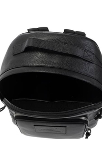 Men Women Casual Customized Black Genuine Leather Laptop <b>Backpack</b> <b>Waterproof</b> Breathable 20-35L Capacity <b>School</b> College Zipper - Product Image 5