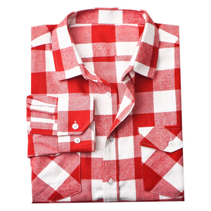 Chemise en flanelle unie à boutons pour homme, best-seller, grande taille, respirante, écologique, infroissable, teinte et imprimée pour le printemps - Product Image 2