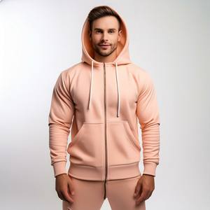 À la mode Full Zip Hoodies Hommes 100% Coton Tech Polaire Stripe Lourd Coupe-Vent Survêtement Jogger Loose Fit Ayat Export - Product Image 5