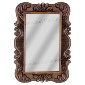 Cadre de miroir en bois sculpté à la main de qualité supérieure Cadre de miroir en bois MDF décoratif le plus vendu de fournisseur de confiance - Product Image 5