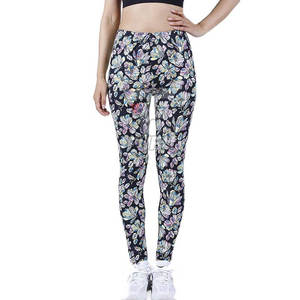 Mallas de Yoga de talla grande personalizadas para mujer, mallas de entrenamiento de cintura alta, mallas de Yoga de color liso para mujer - Product Image 1