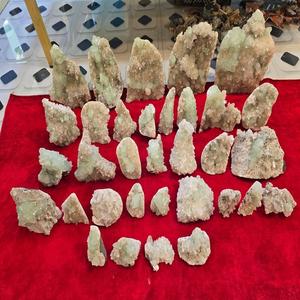 Apophyllite verte colorée en gros avec stilbite pêche, pierre précieuse naturelle, respectueuse de l'environnement, thème amour, cadeau, cristaux - Product Image 2