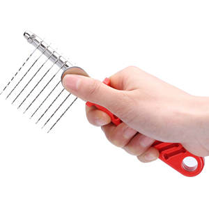 Stainless Steel Pet Grooming Comb Dog Dematting Comb That Removes <b>Dead</b> Matted Knotted Hair <b>Simple</b> Style with Finishing Fluffing - Product Image 6