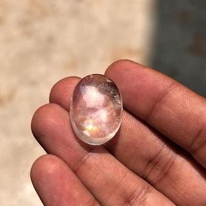 Topacio Blanco Natural, Corte Ovalado, Cabujón con Efecto Arcoíris para Joyería - Product Image 6