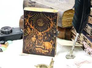 Custom Made Embossed Leather Journal Cover Classic Style with Tree of Life Patterns for Journal Makers and <b>Book</b> <b>Binders</b> Resale - Product Image 6