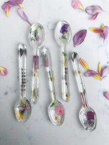 CRAFT RESIN VIBRANT HANDMADE 100% Resin Salad Servers Set for Home and Hotel Use Includes <b>Ice</b> <b>Cream</b> <b>Spoon</b> Salad Serving - Product Image 5
