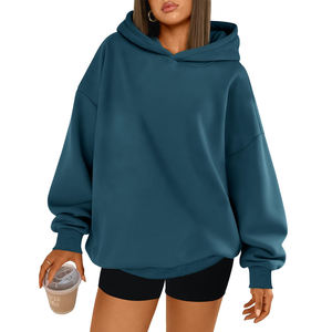 Sudaderas con Capucha de Manga Larga para Mujer con Logotipo Personalizado al por Mayor, Ropa de Moda Sólida Personalizada, Sudaderas con Capucha Transpirables para Mujer en Venta - Product Image 1