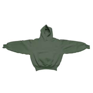 Sudadera con capucha de peso pesado para hombre con logotipo personalizado a precio barato 100% algodón hombro caído 400-500 sudaderas térmicas de gran tamaño de lana de algodón GSM - Product Image 2