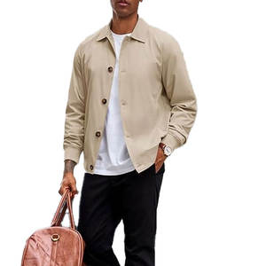 Autumn Fashion Men's Denim Windbreaker Jacket Vintage Style Bomber Stand Collar Front Zipper for Winter Outdoor Activities - Product Image 4